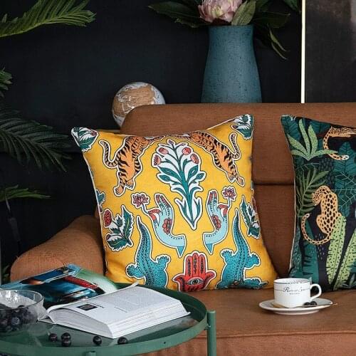 Custom Pattern American Countryside Waterproof Throw Pillow Covers Luxury Pillow Case for Living Room Sofa Pillow Lumbar