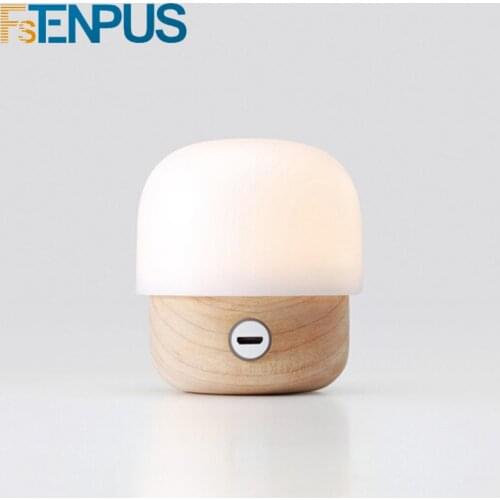 FSTENPUS LOG Night Light Portable Eye Caring Touch Switch Durable Night Light LED Light Rechargeable Baby Nursery Baby Gifts