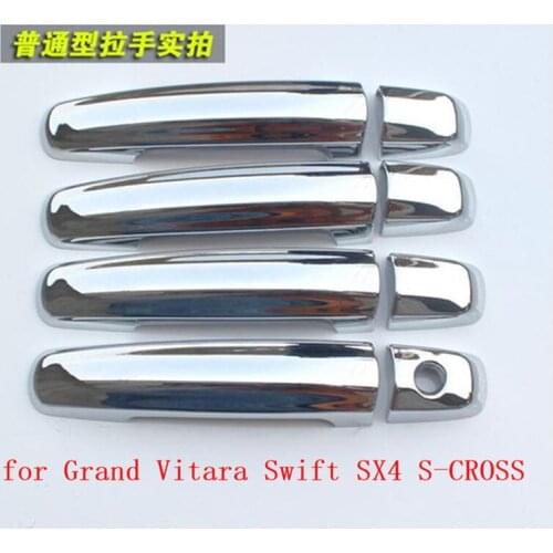 New Chrome Car Door Handle Cover Trim Sticker For Suzuki SX4 For S-CROSS Swift 2005-2012 Grand Vitara 2005-2012