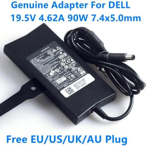 Genuine 19.5V 4.62A 90W 7.4x5.0mm DA90PE1-00 AC Adapter For Dell INSPIRON N5010 N5110 1150 XPS 14 15 D810 D820 D400 D410 Charger
