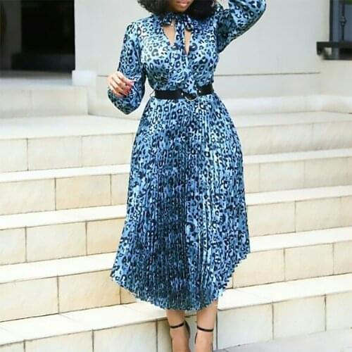 Office Dresses For Women Elegant Leopard Party Dress with Belt Plus Size Women Clothing Ladies Elegant Classy Work Wear Vestidos