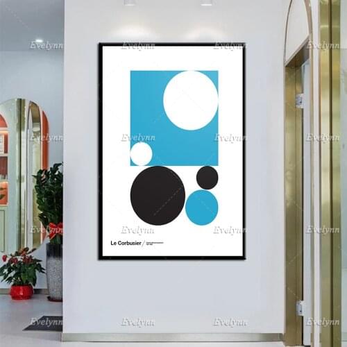 Fibonacci Golden Rule Corbusier Architecture Poster Print Geometric Gallery Wall Art Canvas, Modern Home Decor, Minimal Gift
