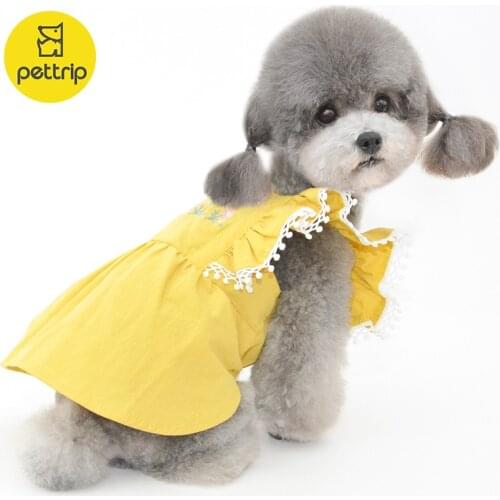 Dog Dress Summer Dog Dresses Skirt Outdoor Travel Pet Clothing Puppy Yorkshire Pomeranian Poodle Bichon Dog Clothes Chihuahua