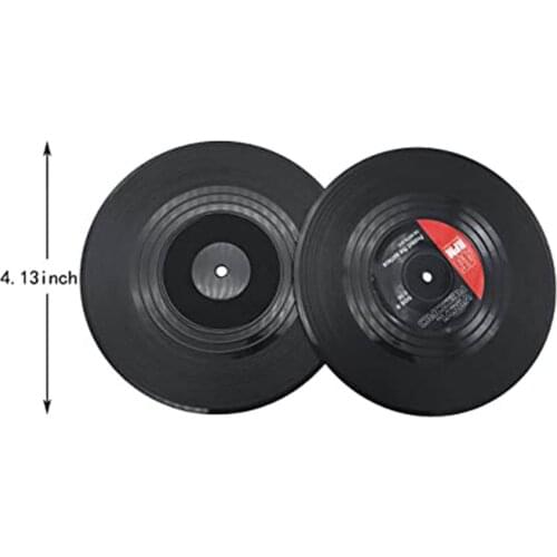 6 Pieces 1 Box Coasters Creative Vinyl Record Cups Coaster Fashion CD Record Cup Drinks Holder Mat Tableware Placemat New Listed