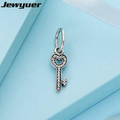 Summer style key floating charms 925 sterling silver keys fit beads bracelet DIY pendants for jewelry making Fine jewelry DA103
