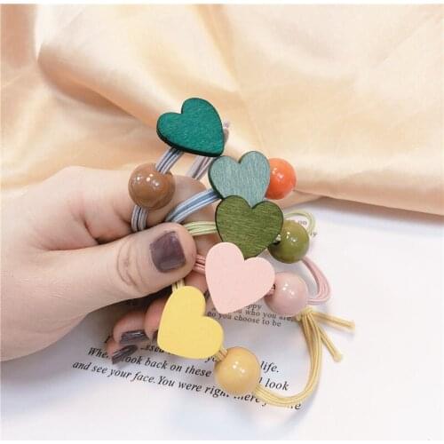 New Women Girls Cute Colorful Geometric Elastic Hair Bands Sweet Scrunchie Ponytail Holder Fashion Hair Accessories
