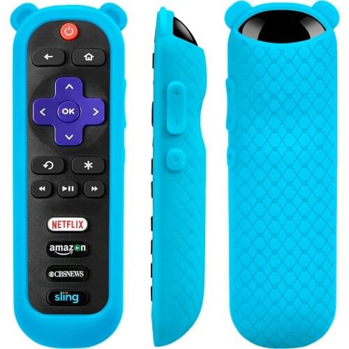 Silicone Remote Control Case For TCL Roku TV RC280 282 Controller Cute Ear Shape Shockproof TCL Roku TV Remote Protective Cover