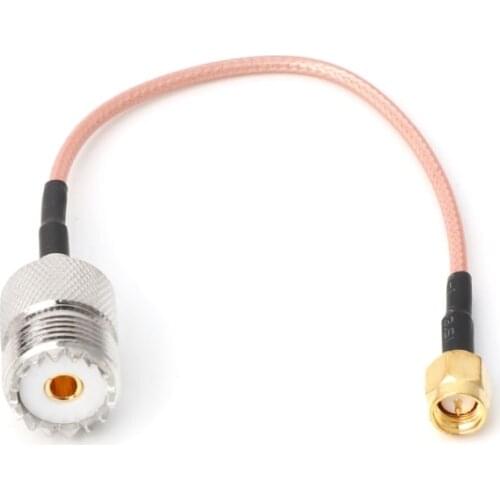 RG316 Cable Jumper Pigtail UHF SO239 Female PL259 to SMA Male Plug Crimp Adapter #Aug.26