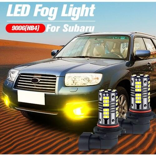 2pcs LED Fog Light Blub 9006 HB4 Lamp Canbus No Error For Subaru Legacy Forester 2006-2013 Impreza Outback 2003-2010 WRX STI
