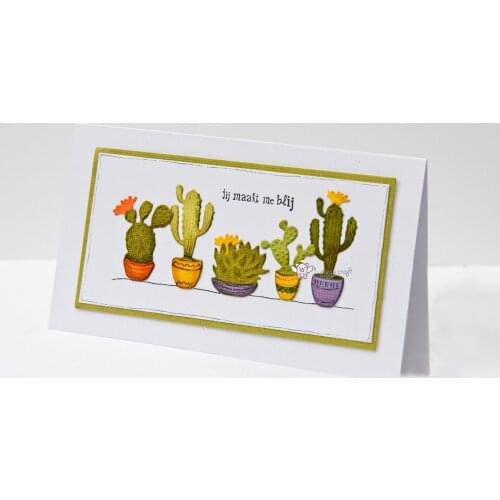 Mmao Crafts Metal Steel Cutting Dies New Potted plant cactus Stencil For DIY Scrapbooking Paper/photo Cards Embossing Dies