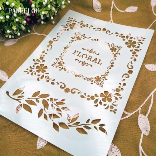 Floral mold shield DIY cake scrapbook stencils hollow Embellishments printing lace ruler Valentines Day