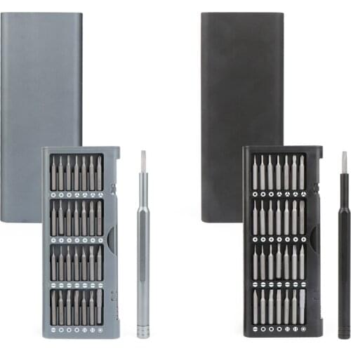 High quality useful Screwdriver Kit 56 Precision Magnetic Bits Alluminum Box /DIY Screw Driver Set