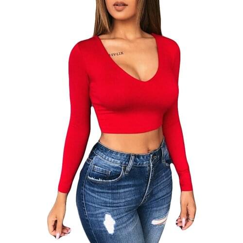 Fashion Women Crop Blouse Stripe Shirt Autumn Sexy Long Sleeve V NECK Collar Button all season Holiday camisa femenina