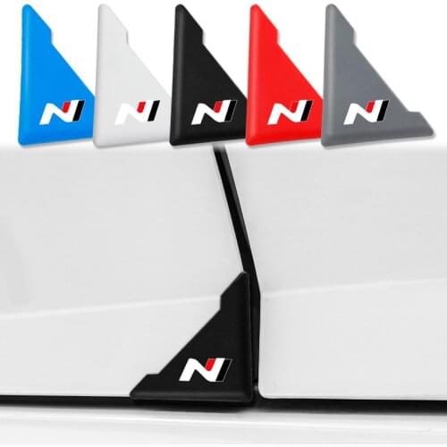 1Pair Silicone Car Door Corner Cover Anti-Scratch Protector Auto Care Tool door edges Protector for HYUNDAI N line N Performance