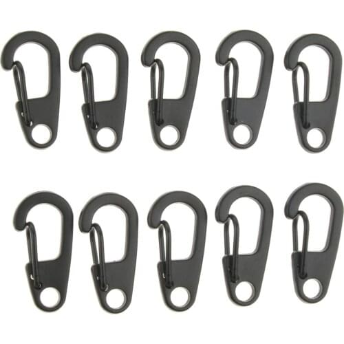10Pcs Outdoor Mini Alloy Key Buckle Snap Spring Clip Hook Carabiner Keychain 26mm