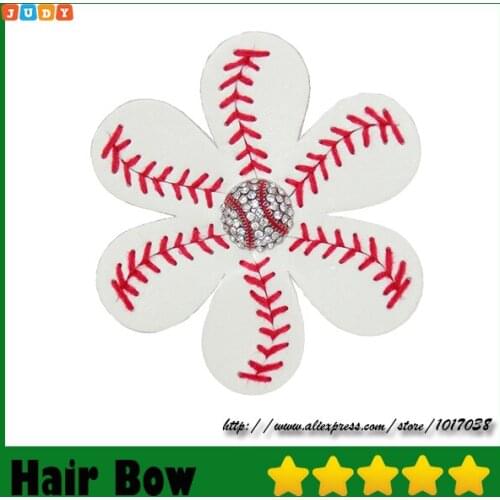 2016 Baseball Flower Accessory and hair clip,Baseball hair bows,softball hairbow