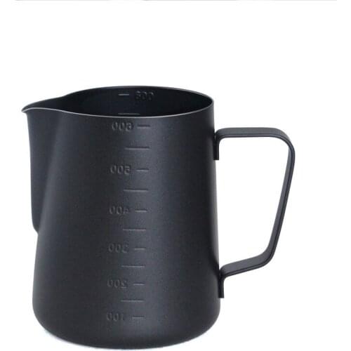 350/600ML Stainless Steel Pointed Mouth Etched Cup With Scale Measuring Mug Milk Frothing Jug Espresso Creative Coffee Pitcher