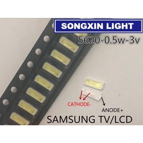 3500pcs For SAMSUNG LED LCD Backlight TV Application LED Backlight 0.5W 3V 5620 Cool white LED LCD TV Backlight TV Application