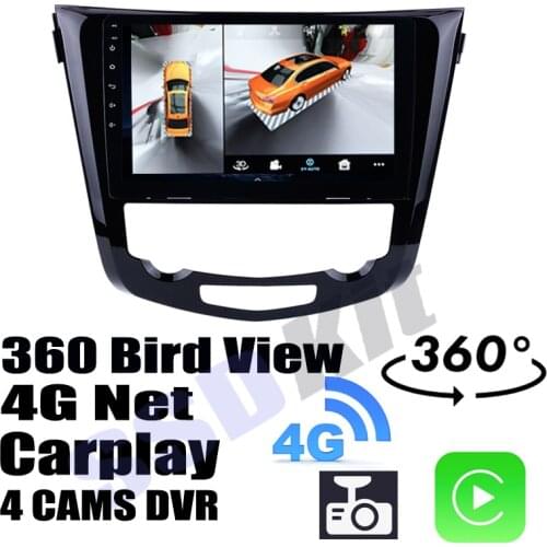 Car Audio Navigation GPS Carplay DVR 360 Birdview Around 4G Android System For Nissan XTrail X-Trail T32 2013~2021
