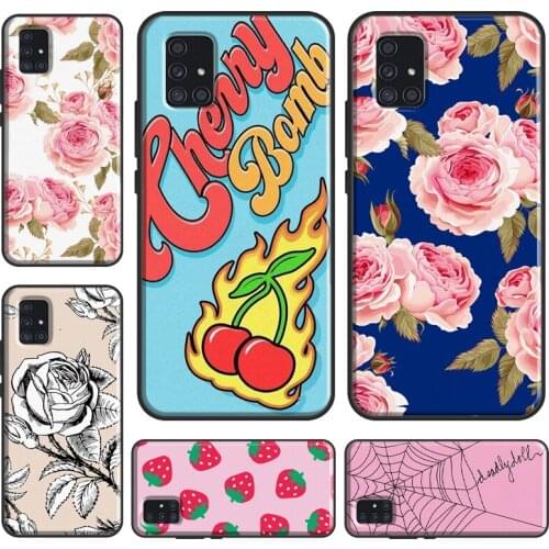 Spider Web Cherry Bomb Blair Case For Samsung A52 A12 A32 A42 A72 A71 A51 A31 A11 A21S A20e A20S A40 A50 A70 A02S Cover