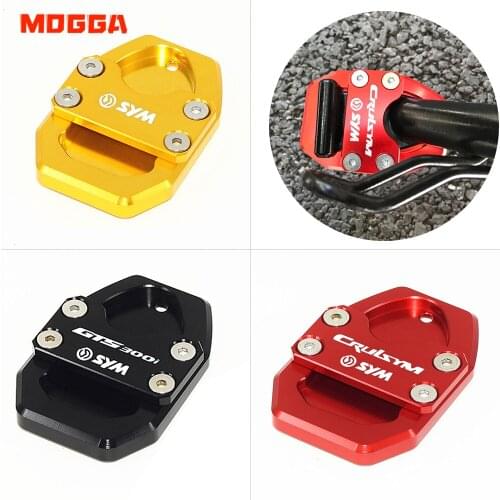 CNC Moto Side Stand Enlarger Plate For SYM CRUISYM 300 GTS 300i Joymax Z300 GTS300i CRUISYM300 Kickstand Enlarge Extension Pad