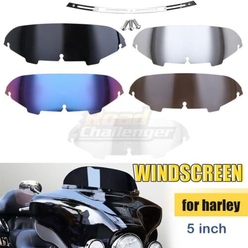 For Harley Electra Street Glide FLHX Touring CVO 1996-2013 Motorcycle 5" Windshield WindScreen Accessories