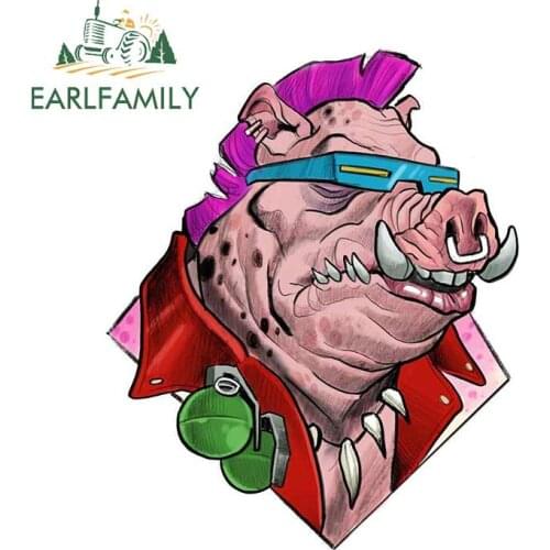 EARLFAMILY 13cm x 10.8cm for Boar with A Grenade Auto Decal DIY Waterproof Fashion Occlusion Scratch Custom Printing Car Sticker