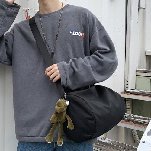 Canvas messenger bag for and students Korean version of ins tide brand Japanese leisure trend Joker shoulder bag for boys