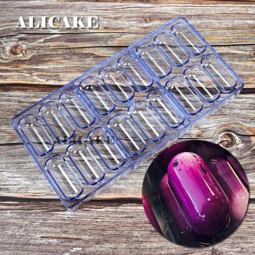 Capsule Bar Chocolate Mold Tray Plastic Form Molds For Chocolate Lightweight Polycarbonate Mould Chocolate Baking Tools