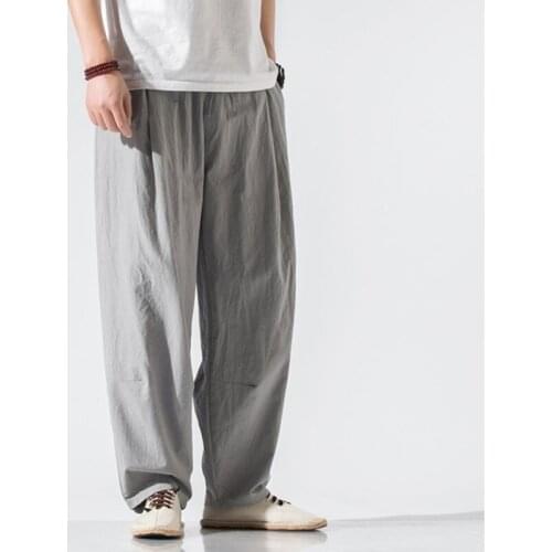 Chinese Style Harem Pants Men Joggers Sweatpants Japanese Streetwear Men Pants Kimono Trousers Work Mens Pants 2021 M-5Xl 30010