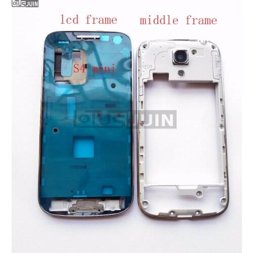 1PCS NEW Housing For Samsung Galaxy S4 mini i9190 i9192 i9195 LCD Front Frame + Middle Frame Repair Parts