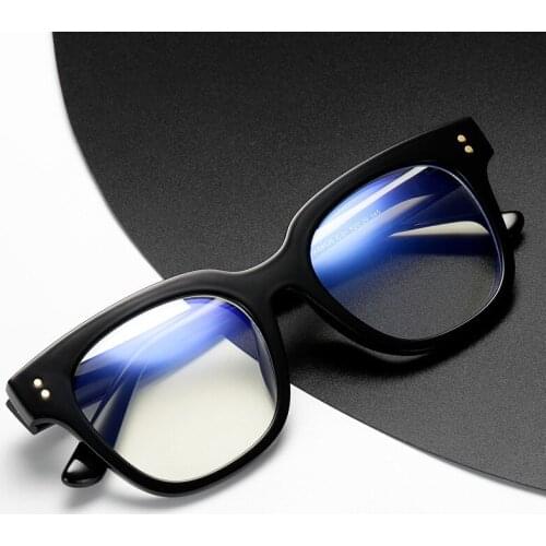 Blue light blocking glasses Filter Reduces Digital Eye Strain Fashion Men Optical eye glasses Frame acetate Eyewear FML