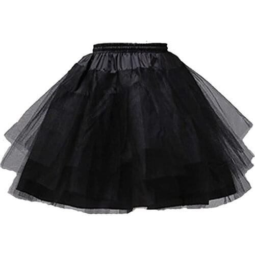 Sensual Looking Fancy Clingy Girls Knee Length 3 Layers Tulle Half Slips Girl Petticoat Slips Underskirt