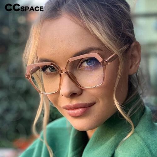 49324 Plastic Titanium Glasses Frames Polygon Anti Blue Men Women Optical Fashion Computer Glasses