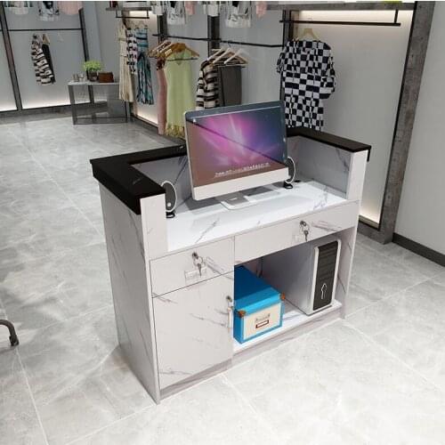 Simple and modern cash register clothing barber shoes shop counter beauty salon maternal and child shop hotel front desk
