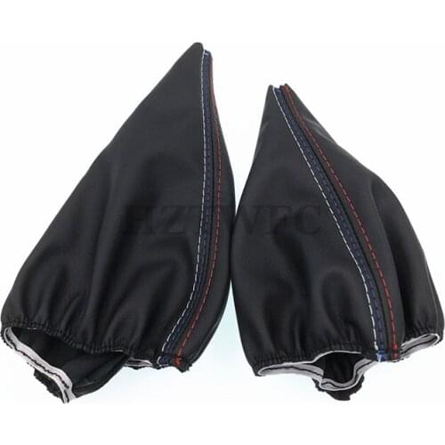 Manual Car Gear Shift Collar Leather Handbrake Boot Cover Case For BMW E46 3 Series E36 For M3 1991-1998