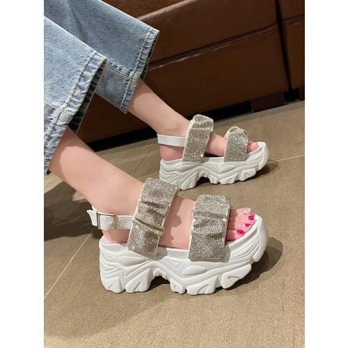 2021 new Summer womens sandals soft Thick bottom waterproof platform outdoor Fashion red shoes for women High Heels sandals