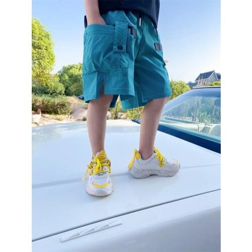 Baby Boy Shorts 2021 Summer New Kids Korean Fashion Split Shorts Pants Casual Loose Cotton Shrots For Boys Childrens Clothes