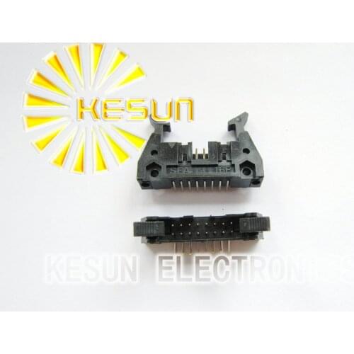 50PCS/LOT Right Angle DC2-16P 2.54mm Male Box Header With Ear