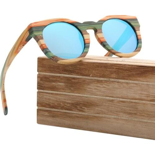 New arrived bamboo wood sunglasses man women polarized glass luxury lady sunglasses summer party sunglasses