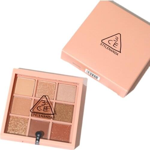 Tt3ce Eye Shadow Plate Jiugongge Four-Color Eye Shadow Ins Super Hot Pearl Pumpkin Official Flagship Store