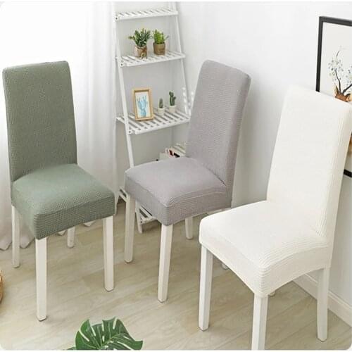 1/2/4/6 Pcs Jacquard Plain Dining Chair Cover Spandex Elastic Chair Slipcover Case Stretch Chair Cover for Wedding Hotel Banquet