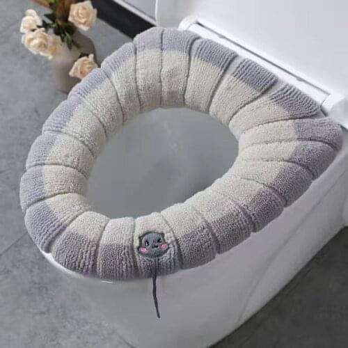 1PCs Universal Soft Warm Washable Toilet Seat Cover Mat Set Closestool Mat Seat Case Toilet Lid Cover Accessories for Home Decor