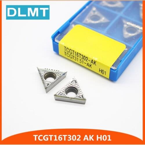 10Pcs TCGT16T302 AK H01 TCGT31.51 Aluminum cutter blade Insert Mill Tool Machining Center Cutting Tool wood turning tools AL+TIN