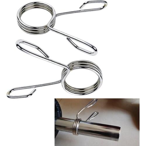 2PCS Dumbbell Buckle Locking Clip Practical Durable Fitness Bar Lock Stainless Steel Weightlifting Gym Dumbbell Spring Clip