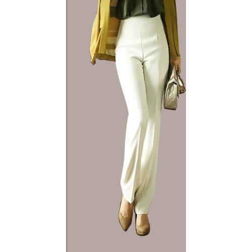 2020 Brand New Women Fashion Pants High Waist Slim Straight Long Trousers Elegant Office Lady Womens Outfit Pantalones