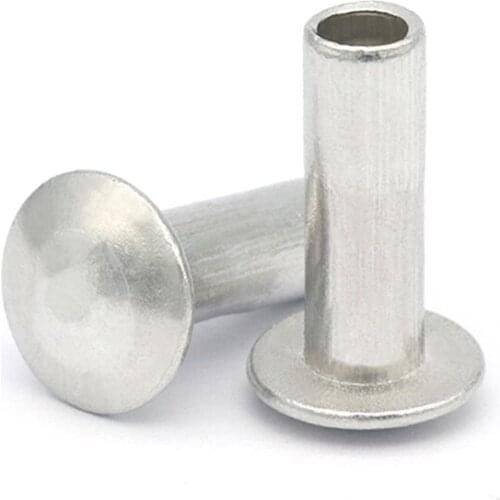 21pcs M5 aluminum big flat head rivets oblate half hollow rivet percussion rivetings crimping riveting GB873 20mm-40mm long