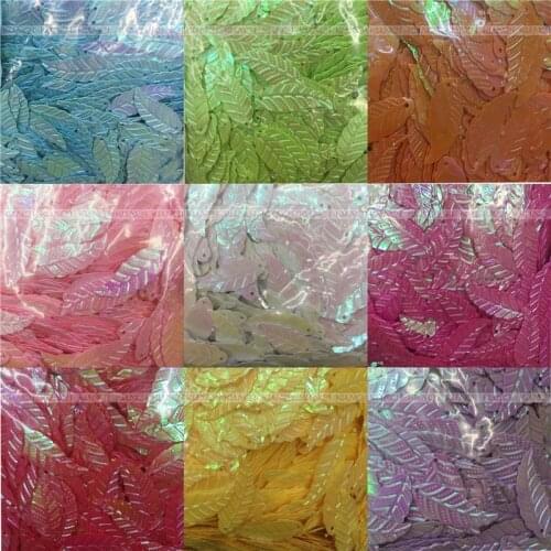 450pcs 12*30mm Leaves Flat Loose Sequins Paillettes Sewing,Wedding Craft,Women Kids DIY Garment Accessory