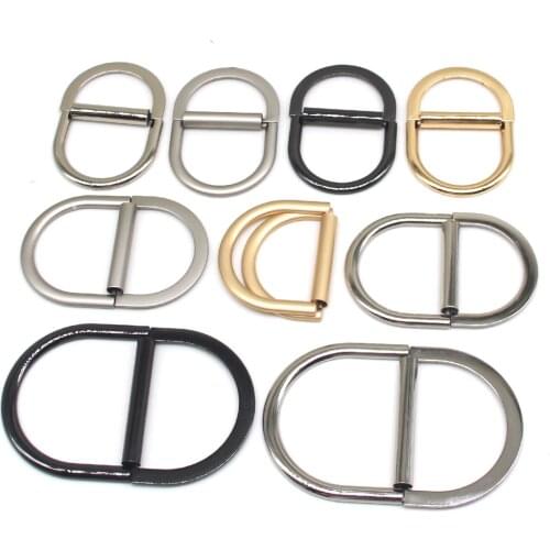 5pcs/lot half-rings Multi-Purpose Zinc Alloy Double D ring Handmade DIY Accessories for Luggage Belt Handbag Garment