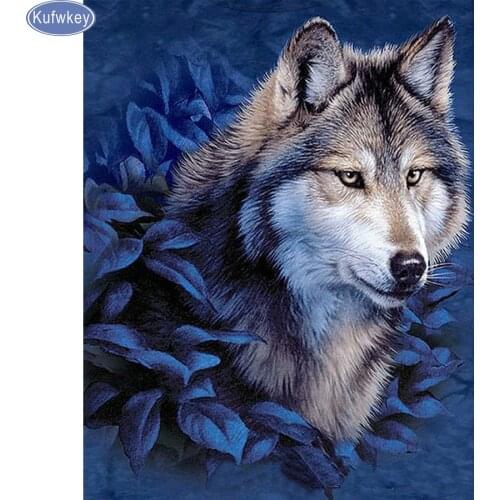 New Full Diamond Painting wolf animal diamond embroidery sale Needlework Diamond Mosaic Cross Stitch Office decoration wall art